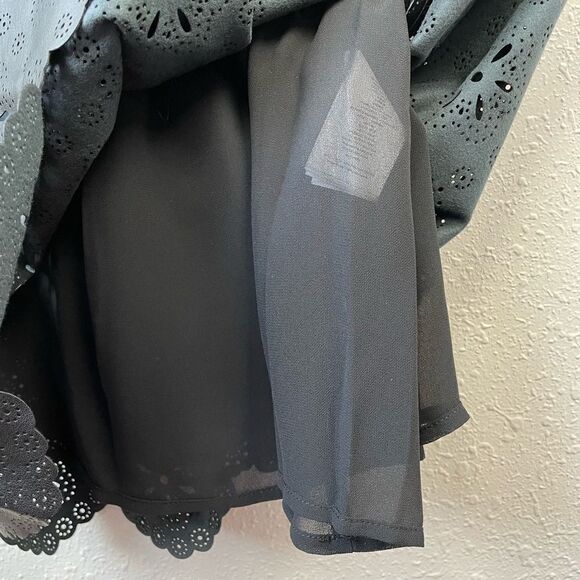 MICHAEL Michael Kors Black Faux Leather Dress Size 4 - Picture 5 of 9